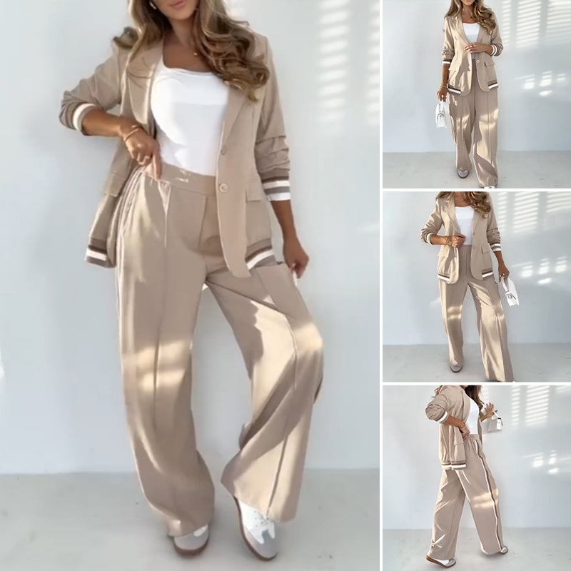 Women's Casual Beige 2-Piece Set