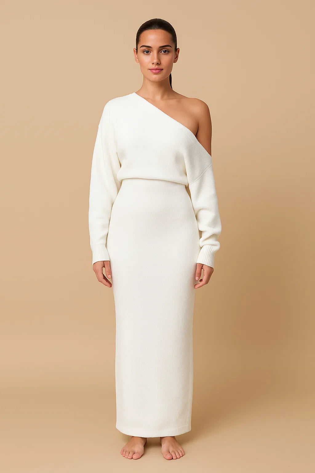 ZAFIRA | Off Shoulder Sweater Maxi Dress