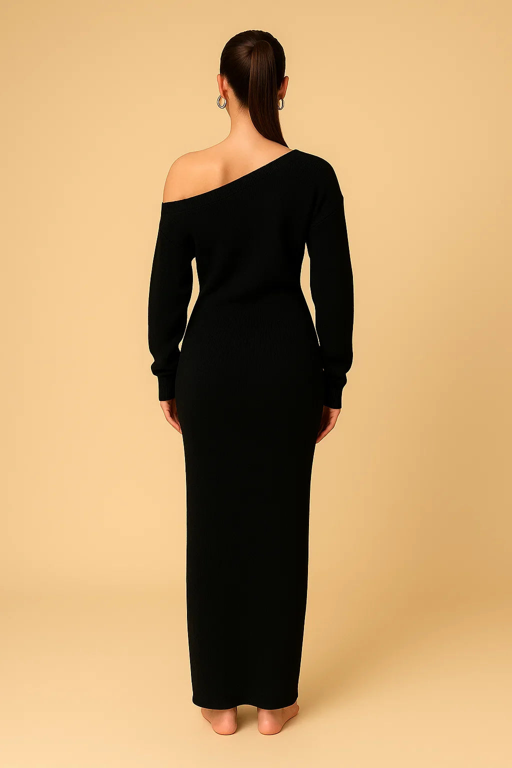 ZAFIRA | Off Shoulder Sweater Maxi Dress