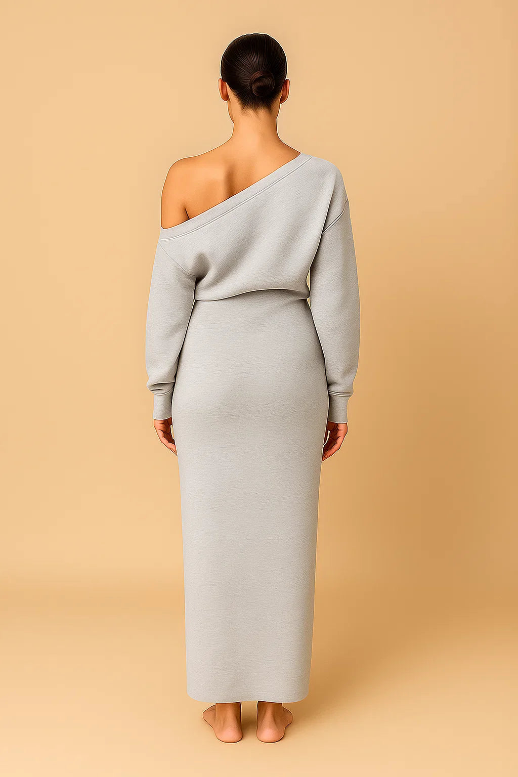 ZAFIRA | Off Shoulder Sweater Maxi Dress
